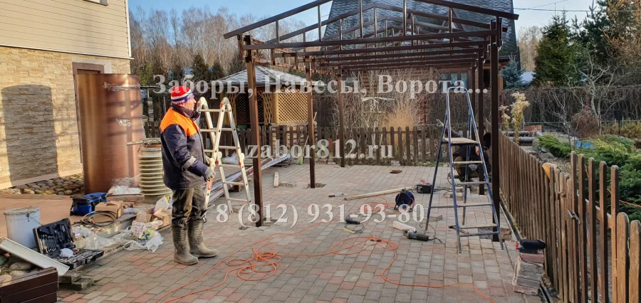 п. Александровская (Навес двускатный)