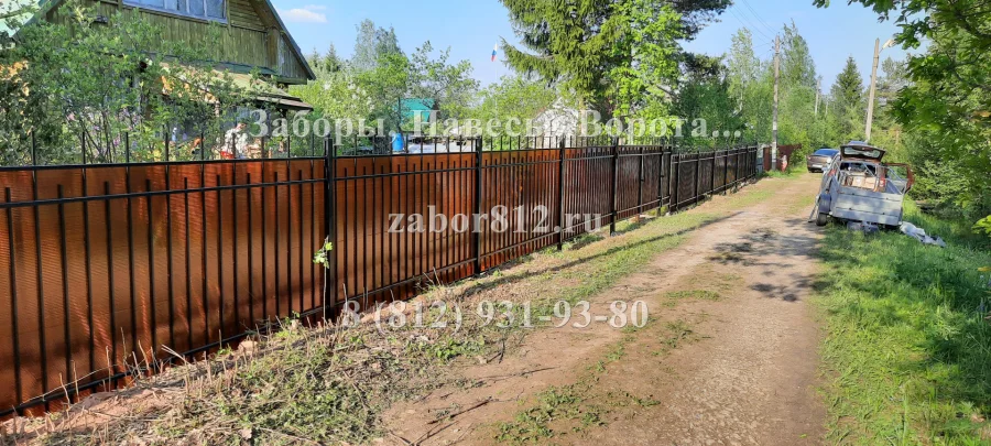 Забор сварной с поликарбонатом. Дивенская.