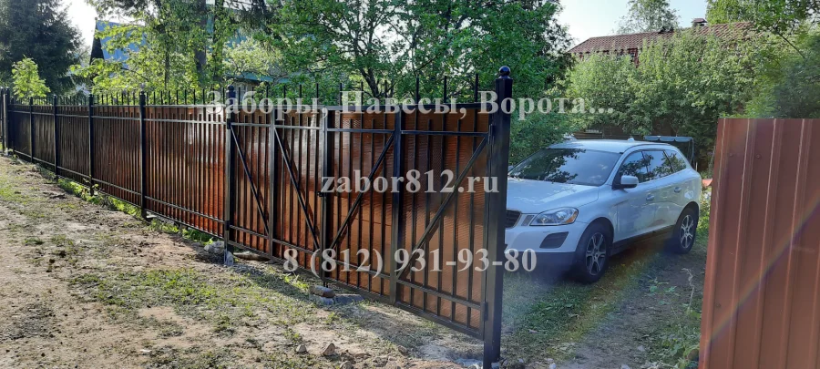 Забор сварной с поликарбонатом. Дивенская.