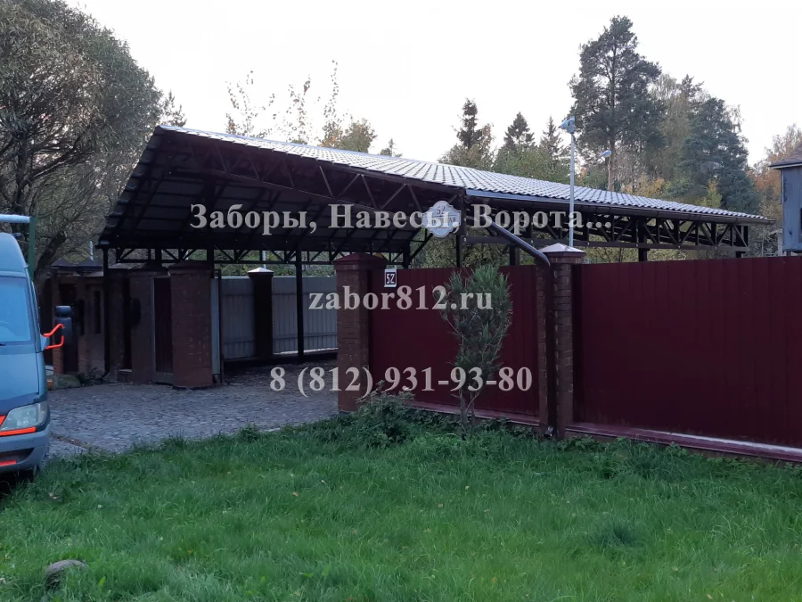 Навес 9×10 м по индивидуальному проекту, Песочный