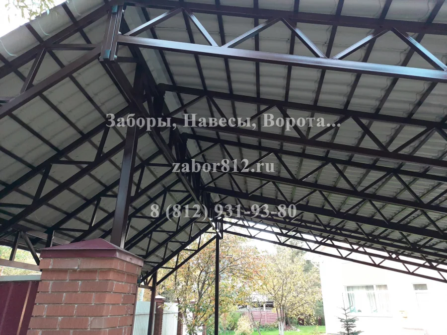 Навес 9×10 м по индивидуальному проекту, Песочный