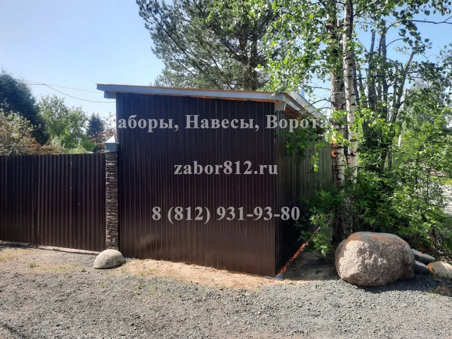 Навес беседка односкатный бюджетный