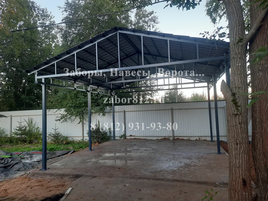 Навес беседка двускатный. Дранишники